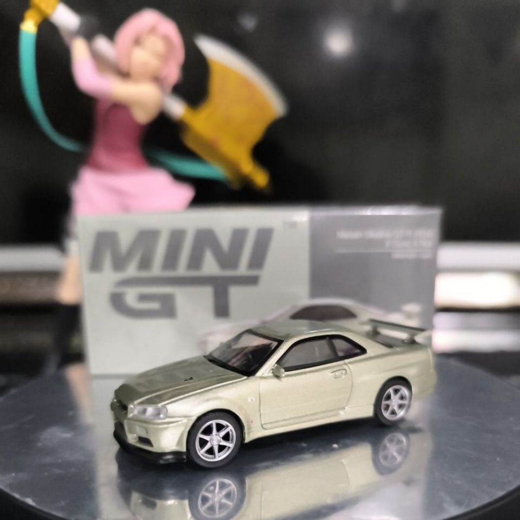 mini gt nissan skyline gtr r34 v-spec II nur millenium jade #1003