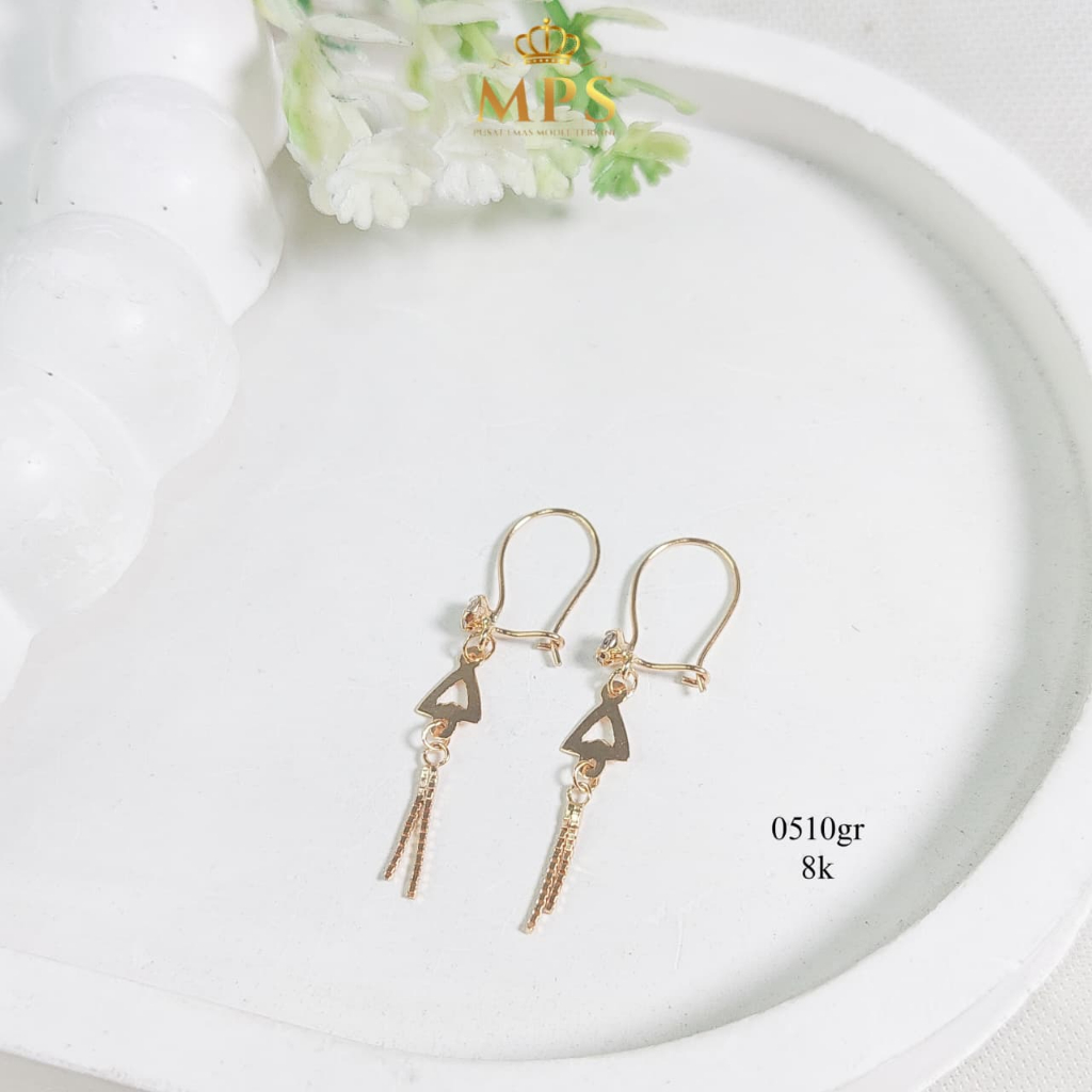 puterasokaraja NEW COLLECTION ANTING PANJANG EMAS ASLI KADAR 8K/375% TOKO EMAS PUTERA SOKARAJA