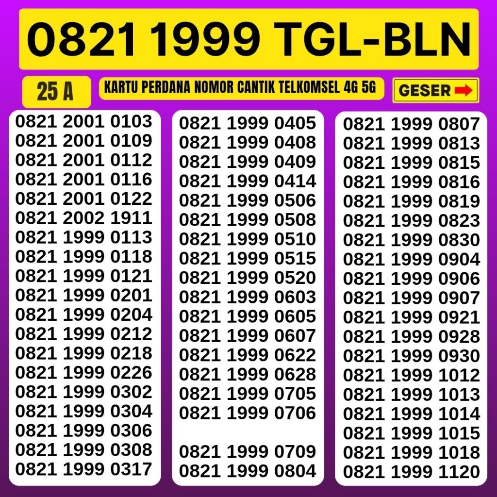 NOMOR CANTIK SIMPATI 4G 5G TELKOMSEL 250an NOMER CANTIK TELKOMSEL KARTU PERDANA SIMPATI 11digit TELK
