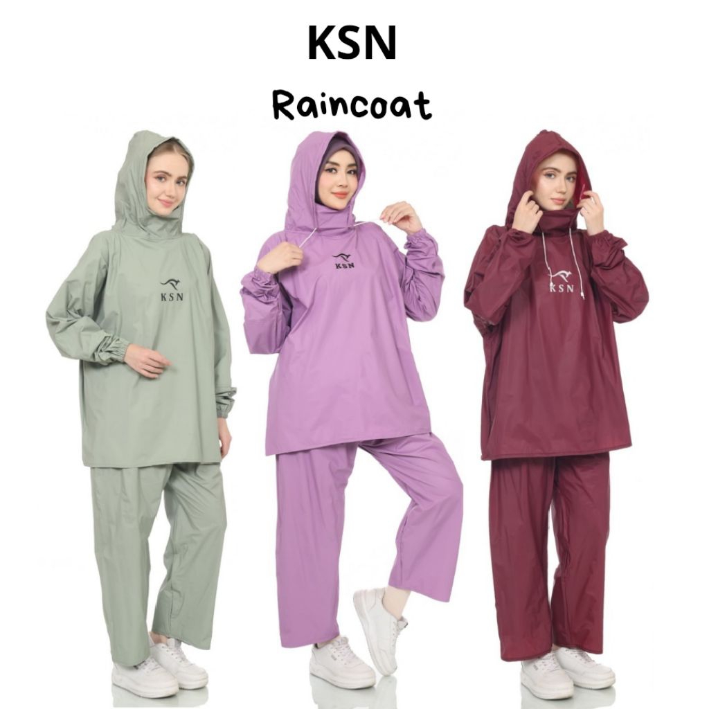 Jas Hujan HOODIE Premium Tebal 100% ORI Pria/Wanita Anti Rembes
