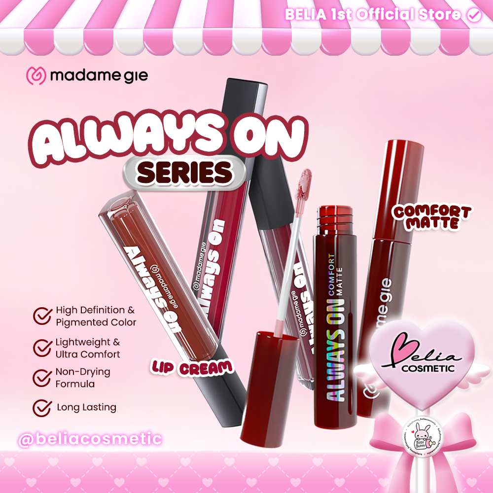 ™ BELIA ™ Madame Gie Always On Lip Series | Lip Cream Matte | Lip Cream | Lipstick