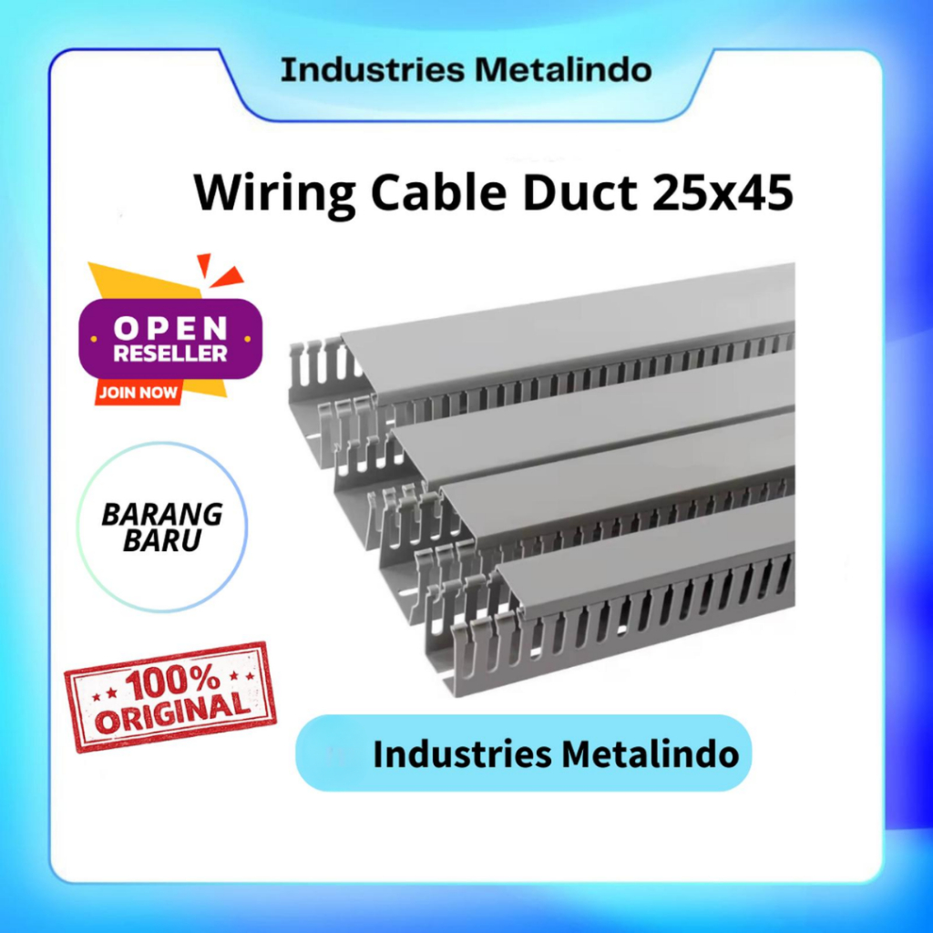 Cable Duct 25×45, Wiring Duct 25x45, Duct Kabel Panel, Panel Wiring Duct PVC, Duct Kabel Slotted