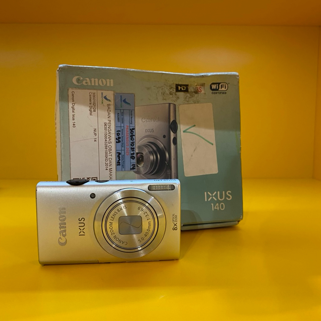CANON IXUS 140 WIFI SILVER WITH BOX