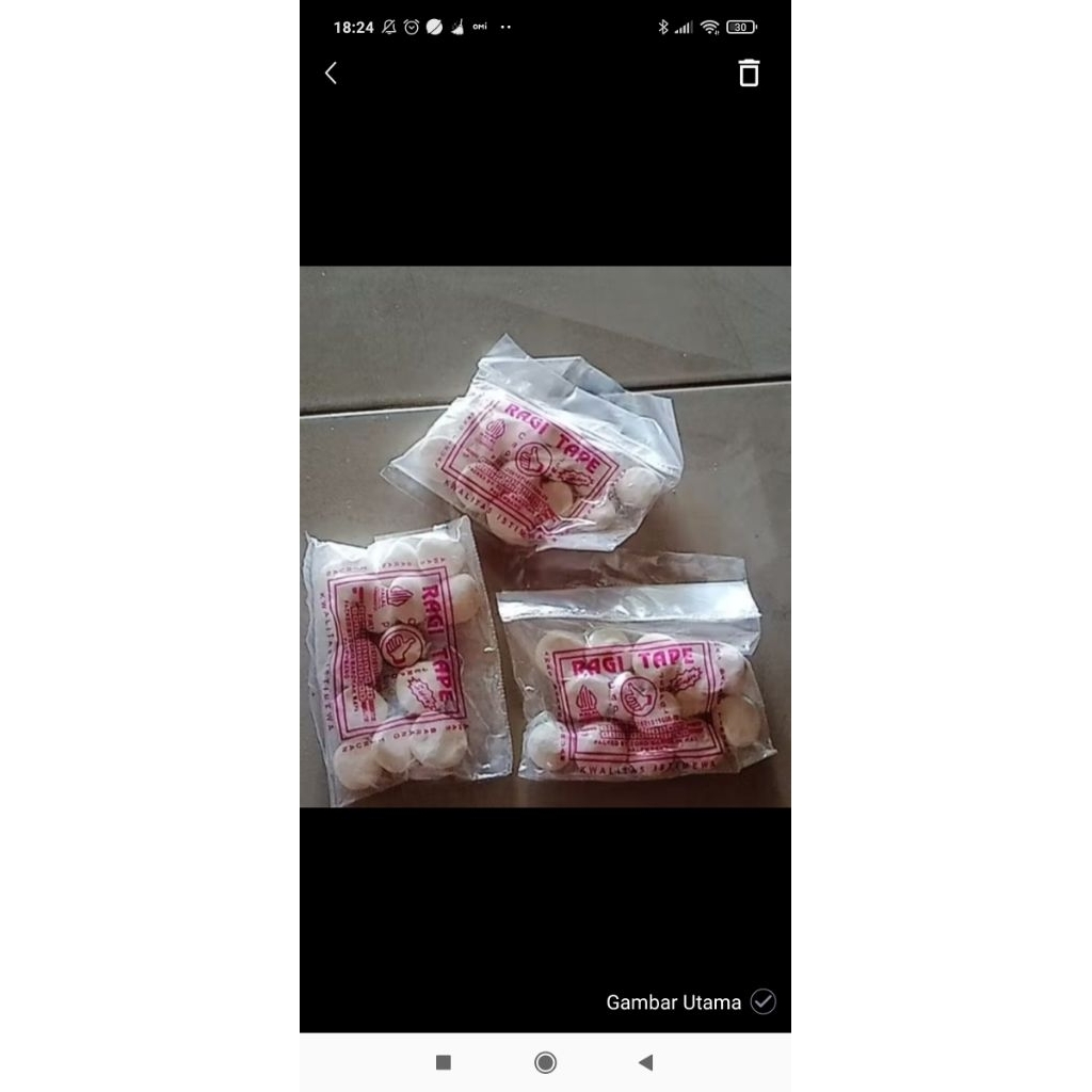 RAGI TAPE CAP JEMPOL ASLI PALEMBANG RAGI TAPE SINGKONG MEMBUAT SINGKONG TAPE MANIS ORIGINAL ISI 15 B