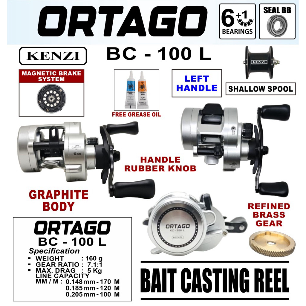 REEL OH BC KENZI ORTAGO 100 LEFT HANDLE