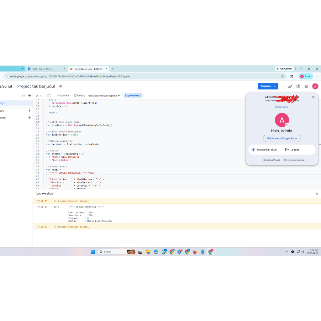Super Admin Gsuite Education User License 2500 / Limit Sending 1500
