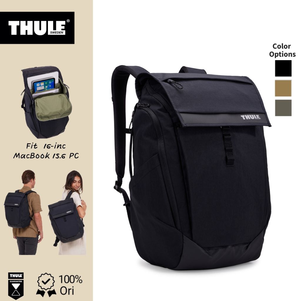 Tas Hiking Rolltop THULE Paramount 3 27L Laptop Backpack Tas Ransel Fungsional Sepeda Outdoor Travel