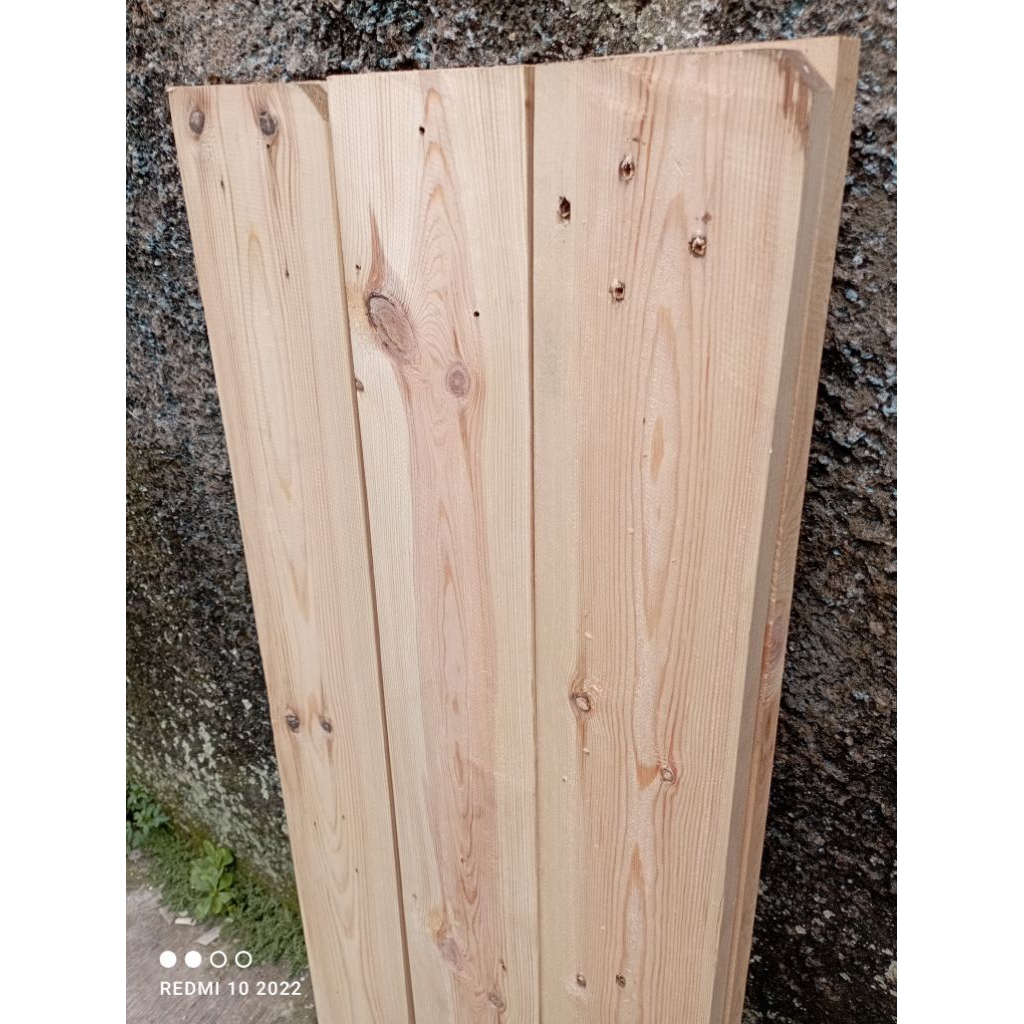 papan kayu jati Belanda ex palet 120x14x2 cm