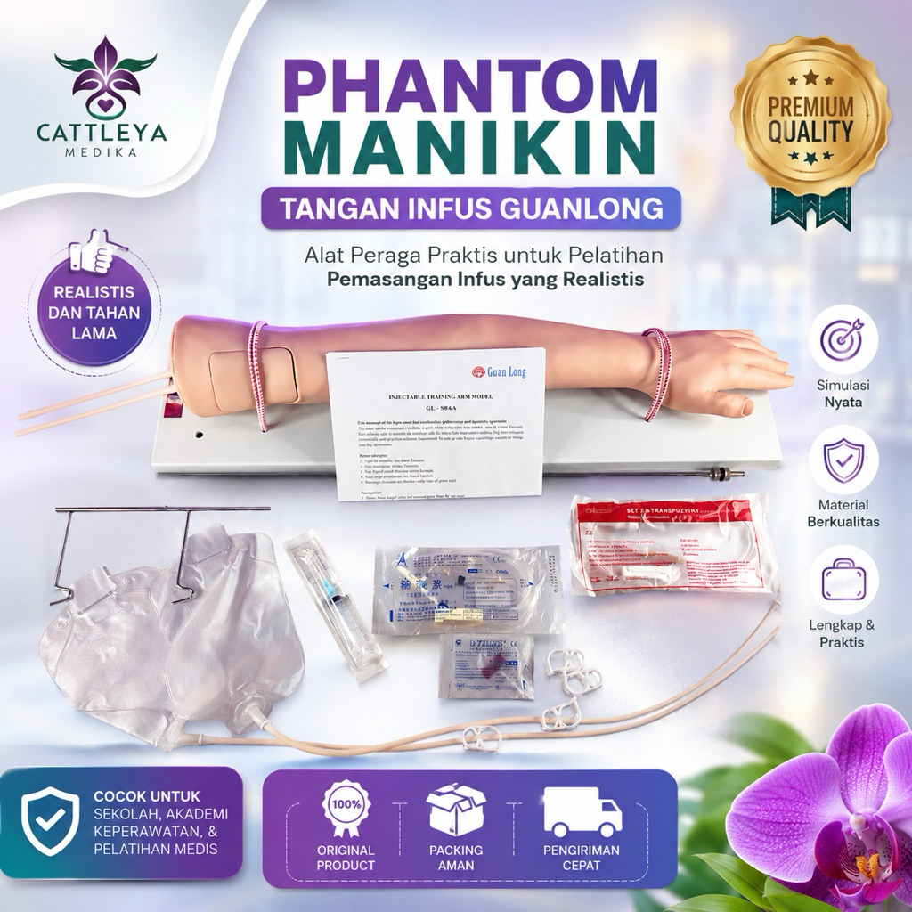 PHANTOM MANIKIN PELATIHAN TANGAN INFUS GUANLONG GL-8434A / MANEKIN ALAT PERAGA LATIHAN LENGAN TANGAN