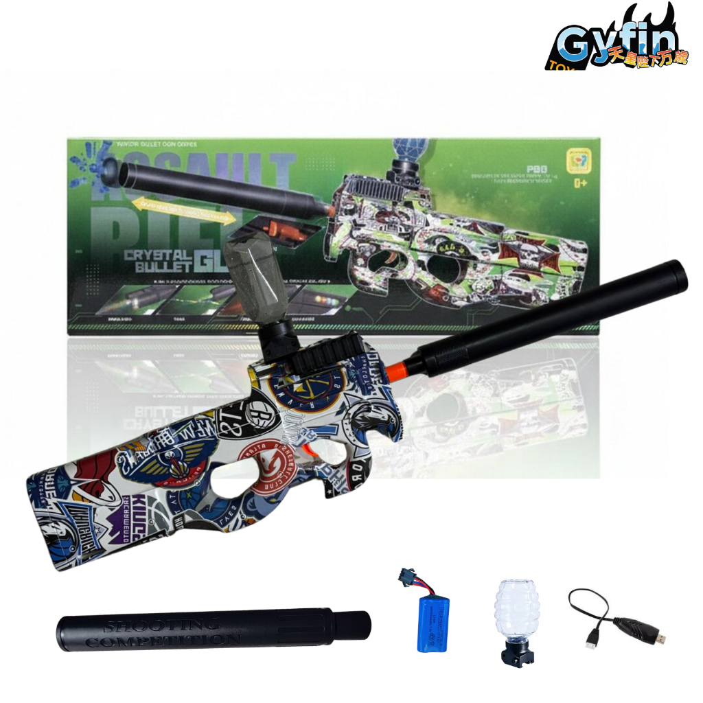 P90 SAMUDRA - MAINAN GEL WATER BLASTER JELLY WATER AMAN UNTUK ANAK SINGLE BATERAI