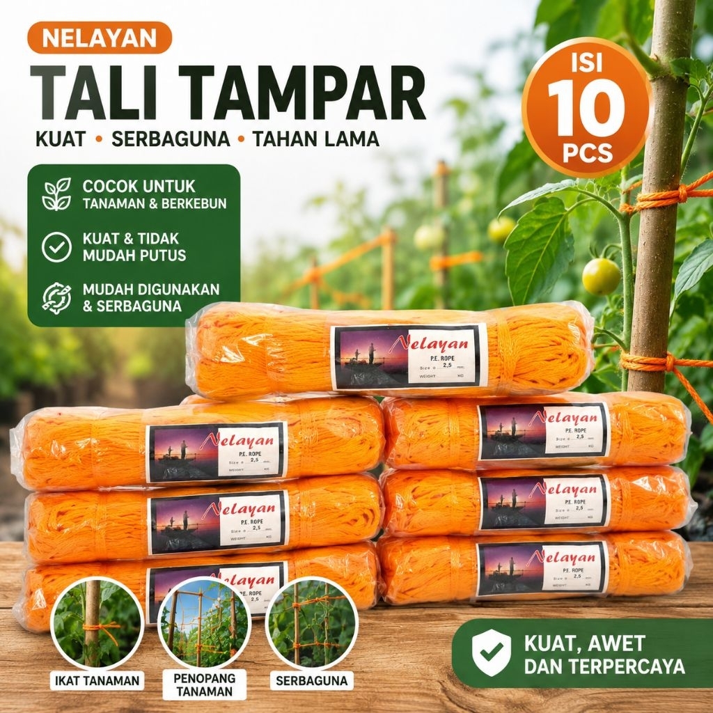 Tali Tampar Merk Nelayan | Tali Tampar  | Tali Berkebun | Tali Tanaman