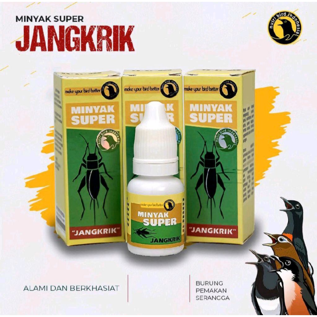 Nutribird Minyak Super Jangkrik penggacor burung Super Jangkrik Suplement Pakan Khusus Vitamin Minya