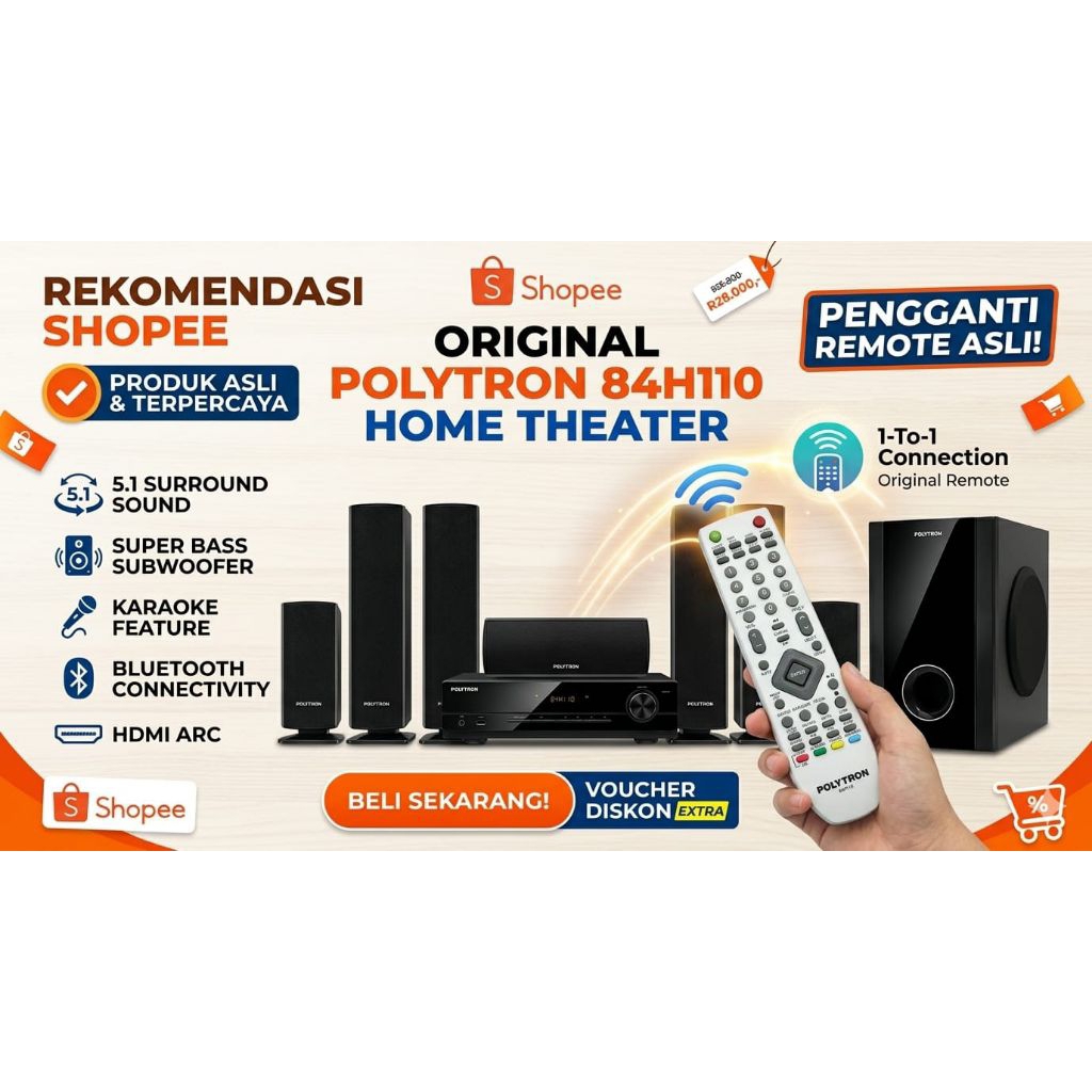 REMOTE HOME THEATER BIG BAND POLYTRON 84H110