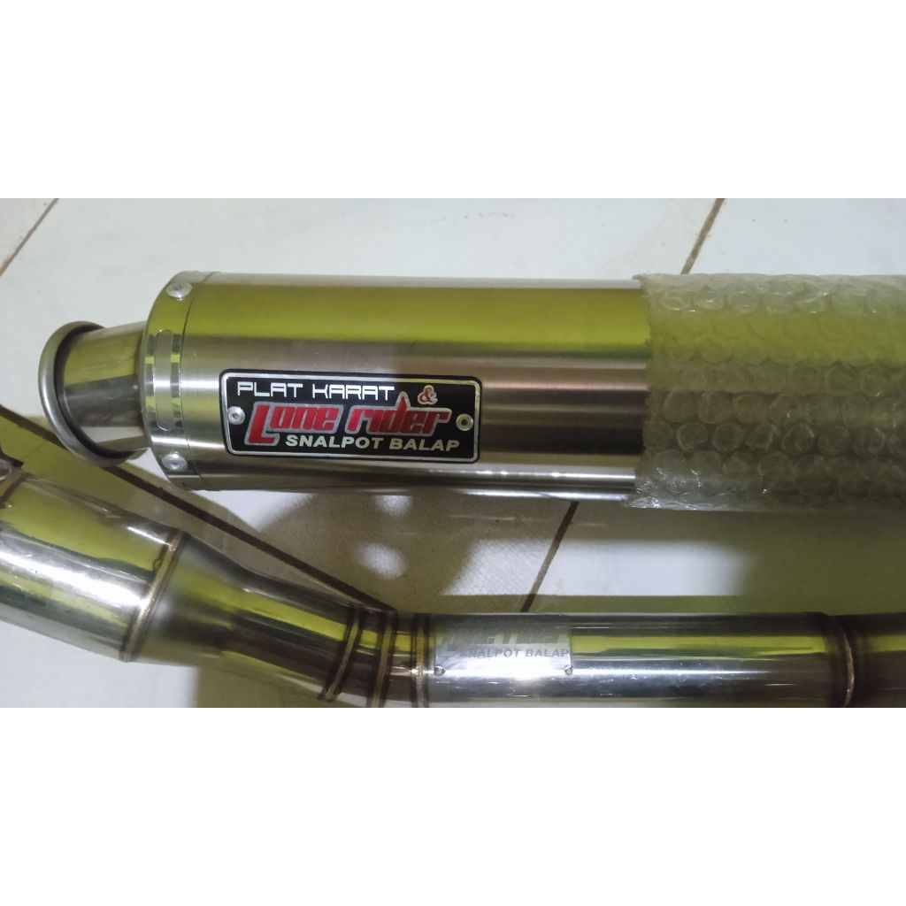 Knalpot Lonerider Cmemes dan Underbone NGRT Satria Fu karbu