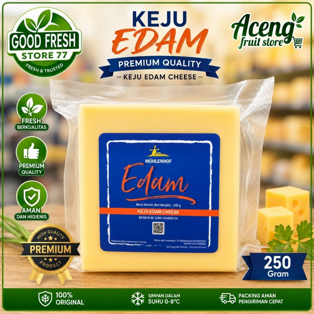 Keju muhlenhof Edam keju Edam cheese 250 gram