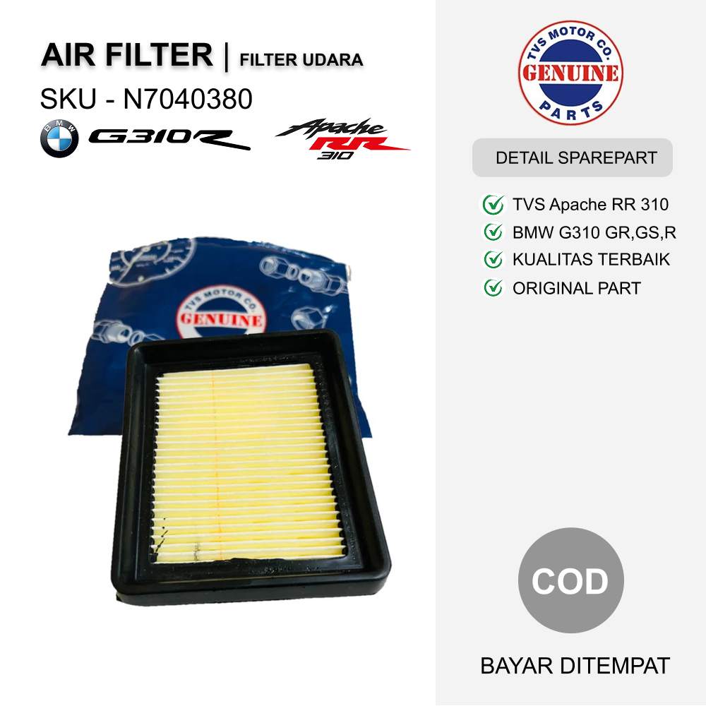 TVS Apache RR310, BMW G310GS, BMW G310R - FILTER UDARA Code N7040380