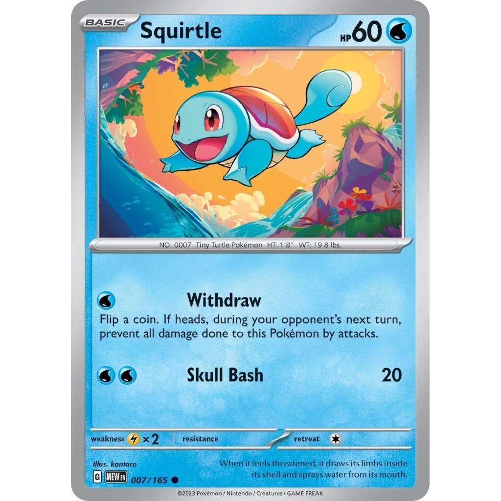 Tcg Pokemon Squirtle Mew 151