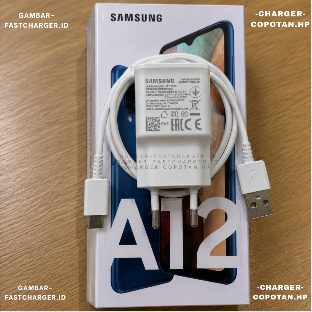 CHARGER SAMSUNG A12 15 WATT FAST CHARGING USB TYPE C