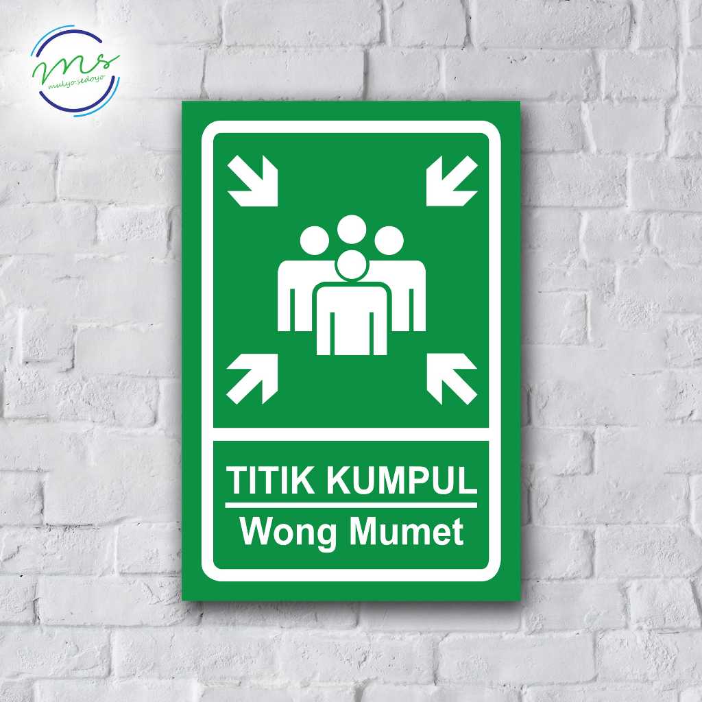 SIGN HIASAN DEKORASI DINDING TITIK KUMPUL WONG MUMET - STIKER CUSTOM