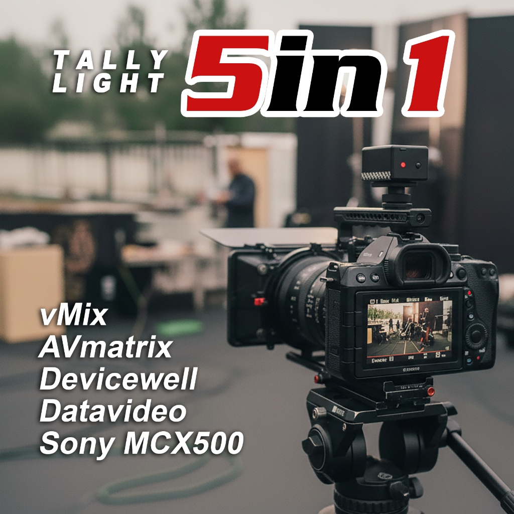 TALLY LIGHT 5in1 ( VMIX, AVMATRIX, DEVICEWELL, DATAVIDEO, SONY MCX500 )