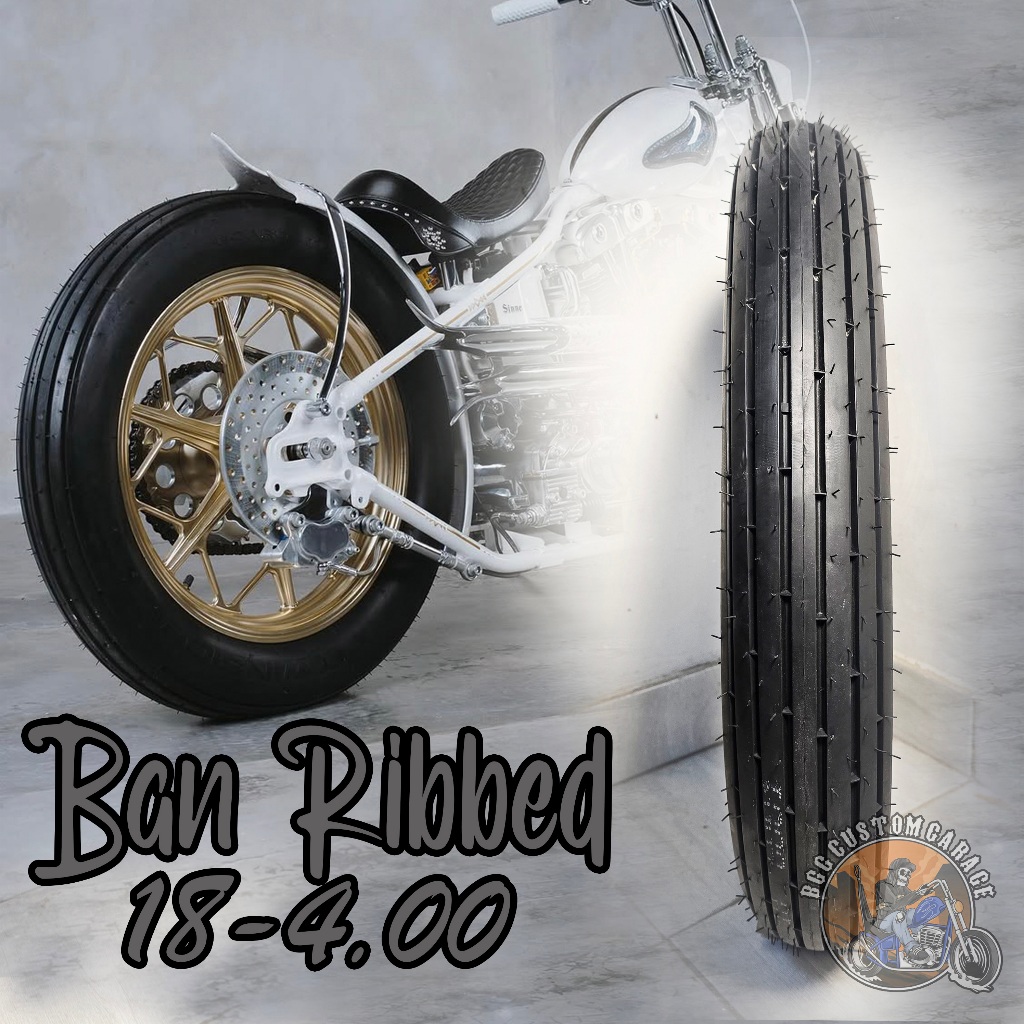 Ban Ribbed 18 - 4.00 . Ban Depan Classic Sallur  . Ban Depan Chopper . Not Firestone Fuckstone Avon 
