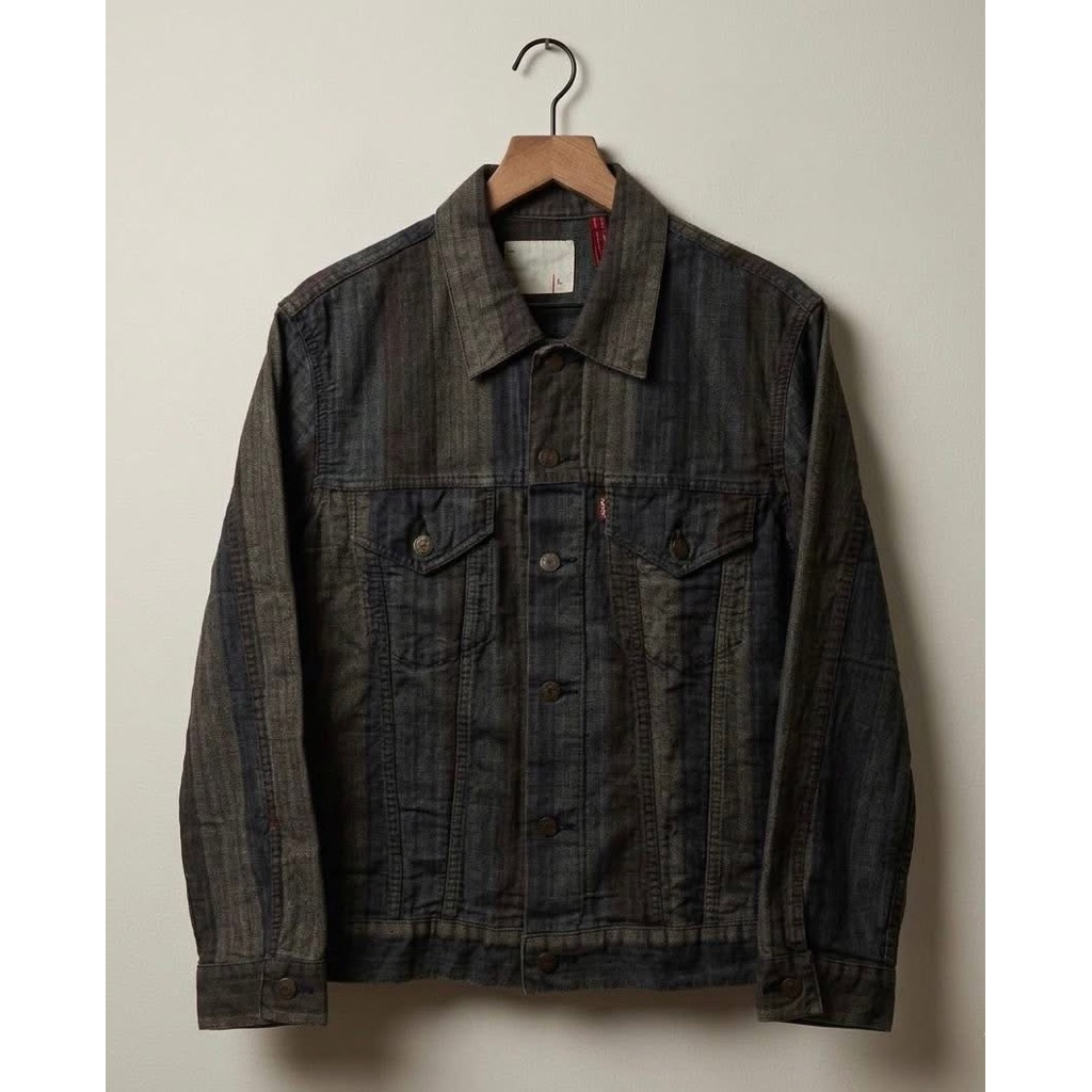 LEVIS [REDLOOP] HERRINGBONE MIX PATCH TRUCKER JACKET