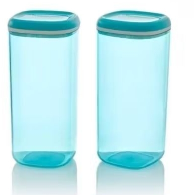 CRYSTAL CANISTER HIGH TUPPERWARE 1,8 LITER (2PCS)