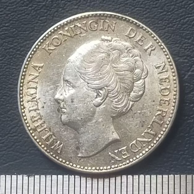 #10.WH. KOIN KUNO || KOIN PERAK || SILVER COIN WILHELMINA 1 G TAHUN 1929
