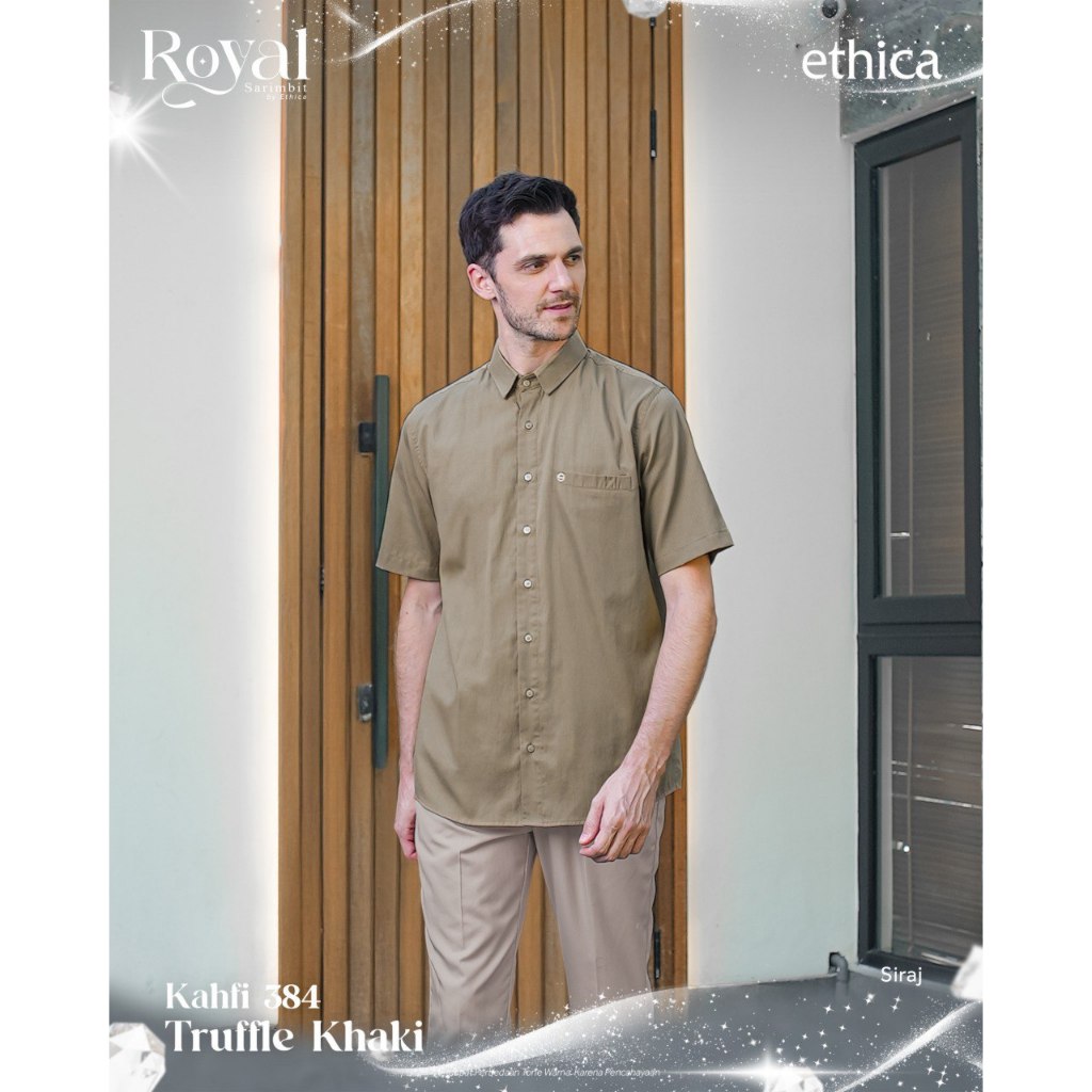 Jual Ethica Kahfi 384 Koko Pria Krisan Ocean Truffle Khaky Bahan Siraj Lengan Pendek Royal Series