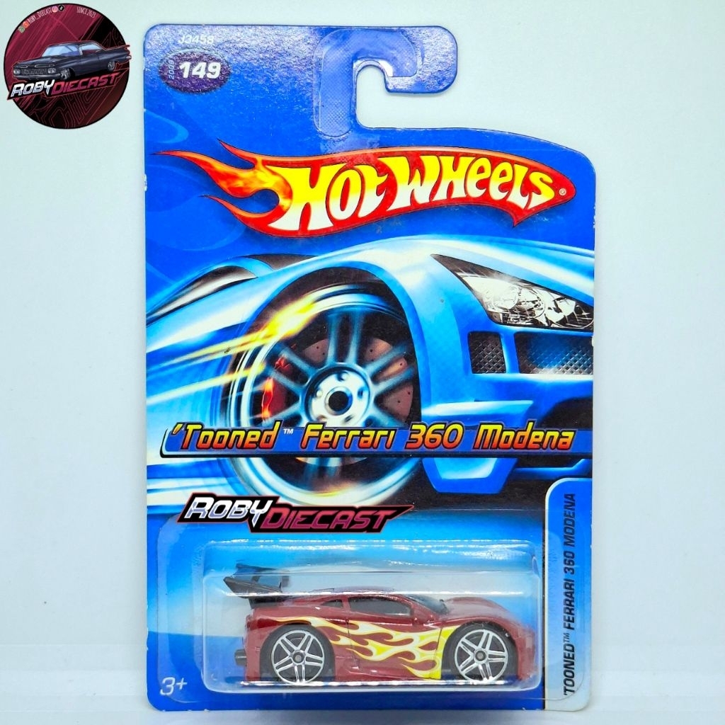 Hot Wheels Tooned Ferrari 360 Modena Red Flame