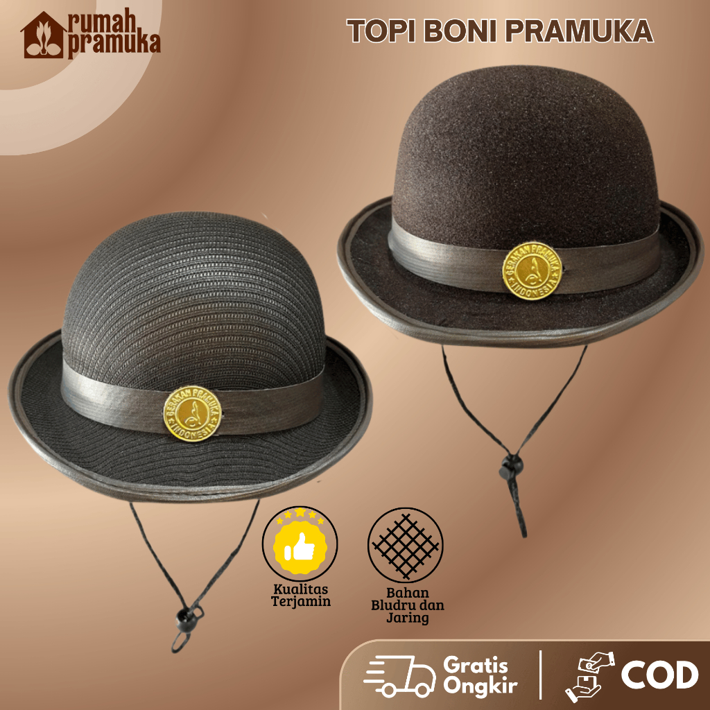 [COD] Topi Pramuka Boni Laken & Rajut Topi Boni Pramuka Putri Penggalang Penegak