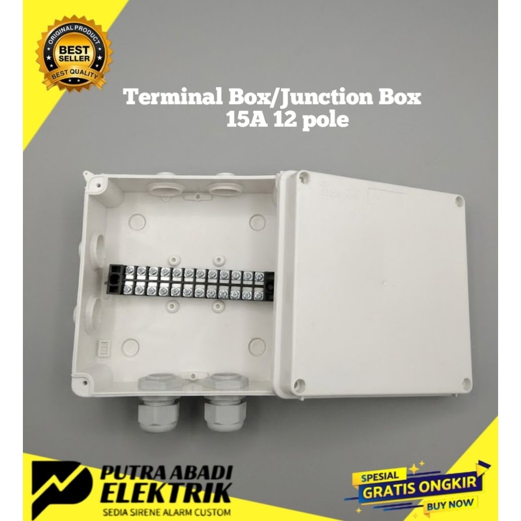 Terminal Listrik/junction Box/pelindung Cabang kabel Listrik 15A 12P