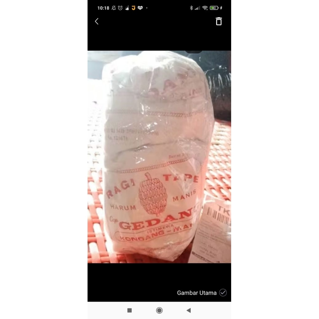 Ragi tape singkong cap gedang isi 10 sachet ragi tape harum manis cap gedang istimewa kondang manis