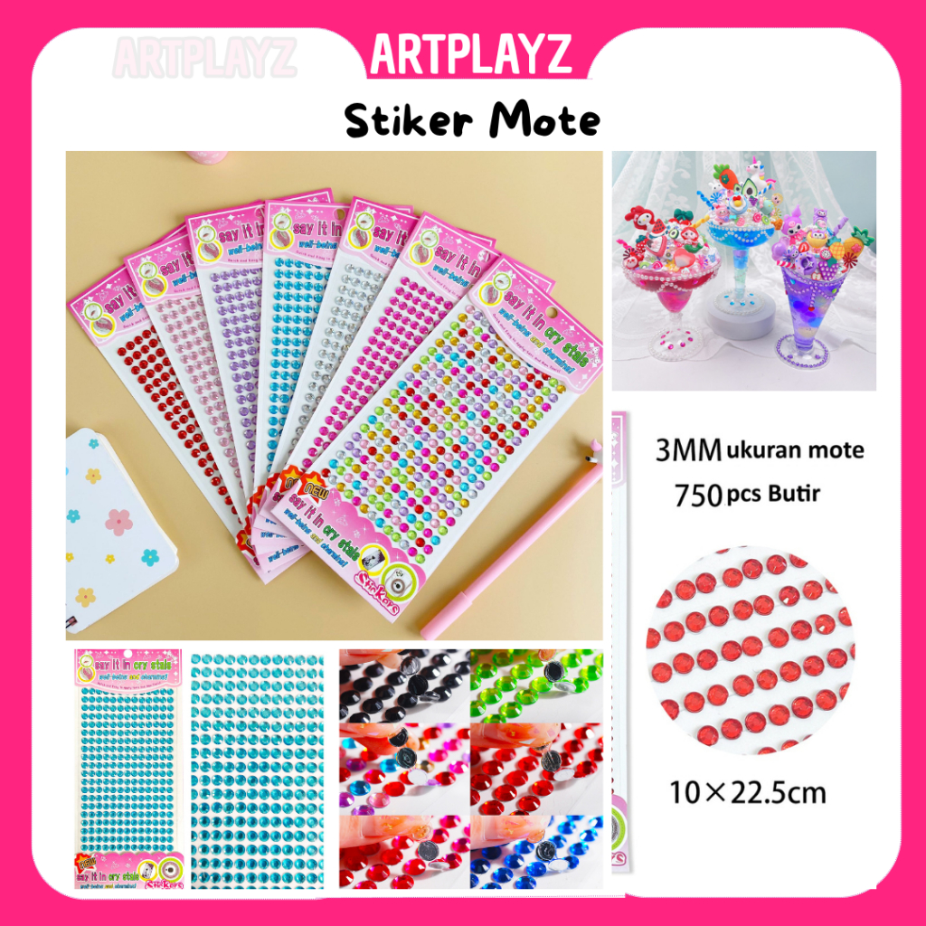 Sticker Tempel Diamond Mote DIY Kristal Manik-Manik Eye Tail Diamond Sticker Wajah Pesta Riasan Berl