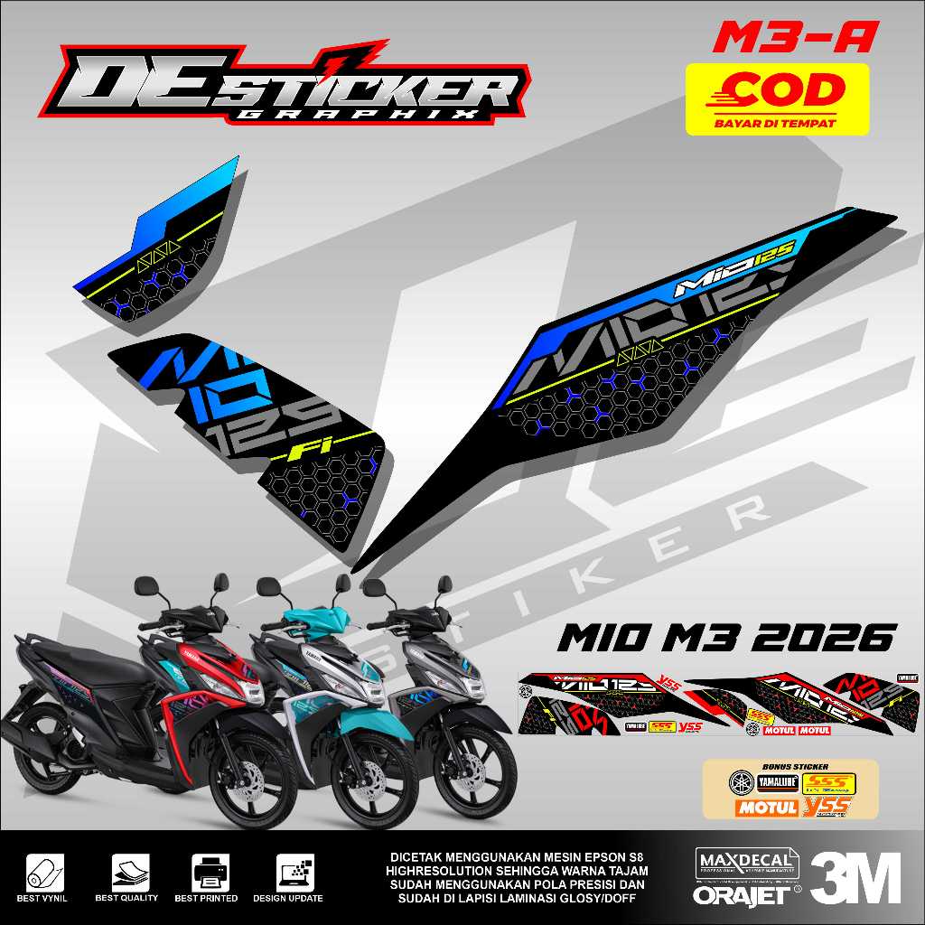 Stiker Mio125 2025 - Stiker Mio M3, - MIO Z - Striping Mio125, MIO M3, MIO Z - Decal Mio125, MIO M3,