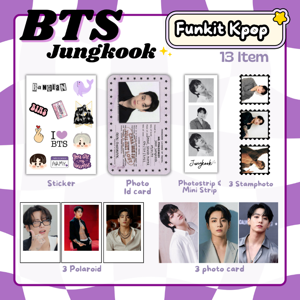 FANKIT KPOP Unofficial BTS 13 Item | GIFT Box Kpop | Hampers BTS Kpop | FANKIT BTS MURAH