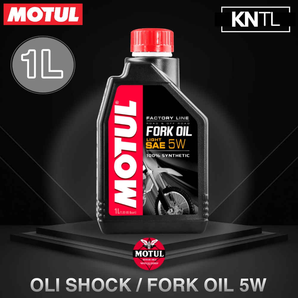 MOTUL FORK OIL LIGHT MEDIUM 5W - 10W 1L OLI SHOCKBREAKER MOTOR SHOCK OHLINS SHOCK KYB SHOCK YSS