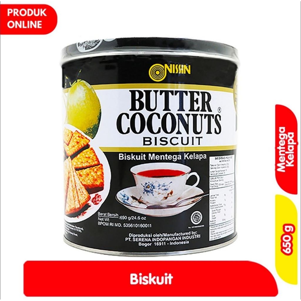 Nissin Biskuit Mentega Kelapa Kaleng 650gr