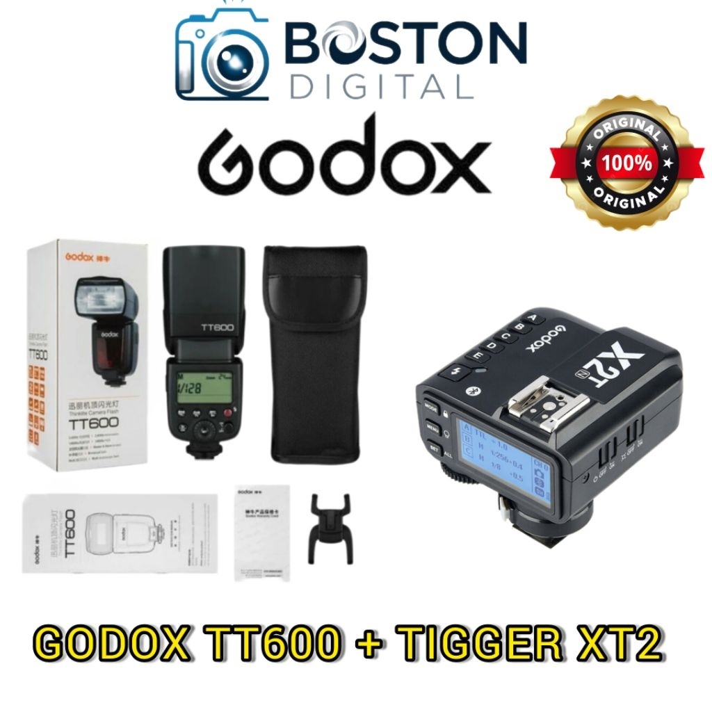 FLASH GODOX TT600 UNIVERSAL TT 600 + TIGGER XT2 / KAMERA SONY NIKON CANON FUJIFILM