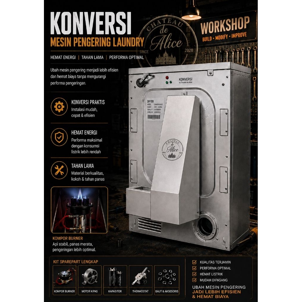 ALAT KONVERSI MESIN PENGERING / CEROBONG KONVERSI DRYER GAS
