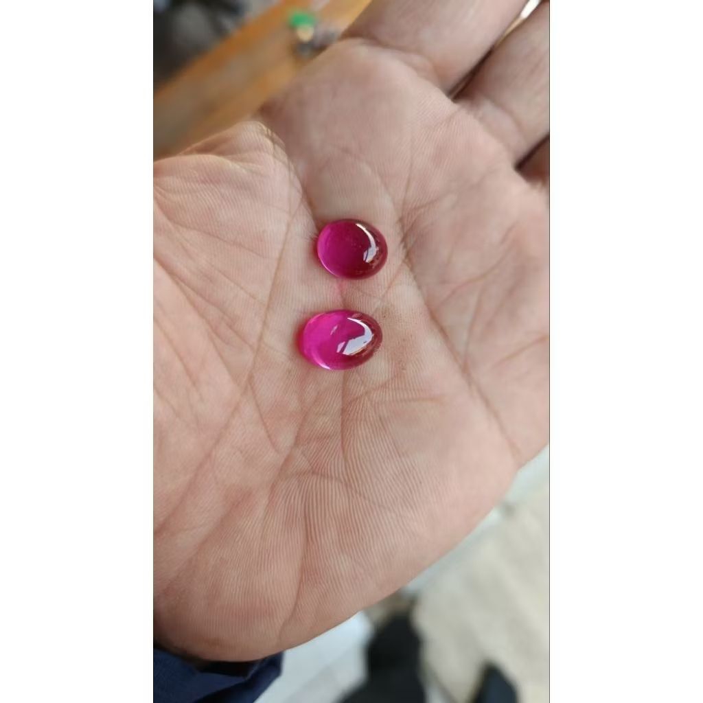 batu akik only merah Siem Bangkok asli 9 mhs 12x10mm