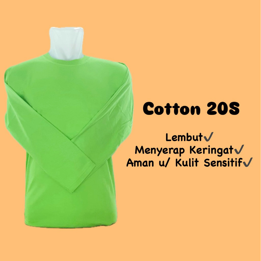 Kaos Panjang Stabilo - Kaos Lengan Panjang - Kaos Premium - Kaos Custom - Kaos Seragam - Kaos Katun 