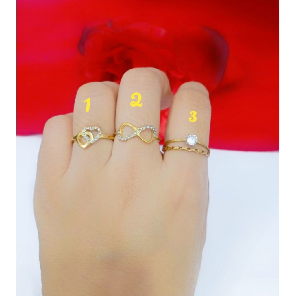 TERMURAH  CINCIN LAPIS EMAS 24KARAT+ LAPIS KRISTAL 24KARAT