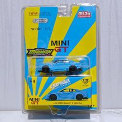 MINI GT 29 NISSAN GTR R35 LBWK MIJO EXCLUSIVE LHD CHASE LIGHT BLUE BIRU
