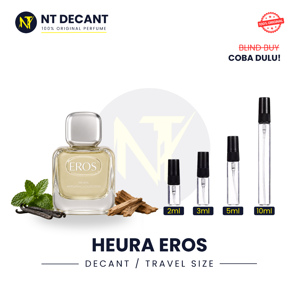 [Gratis 1ml] Decant Parfum Heura Eros Original 2ml 3ml 5ml 10ml Travel Size Parfum