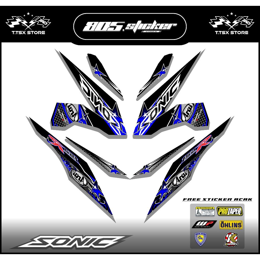 STRIPING HONDA SONIC/STIKER SONIC 150R/VARIASI SONIC 150R KEREN