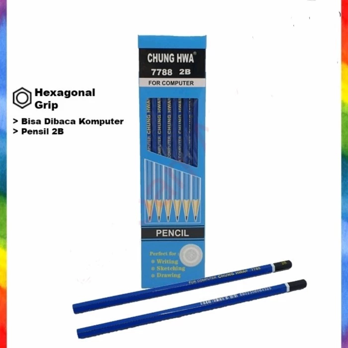 [ 1 LUSIN ] CHUNGHWA PENCIL 2B 7788 / PENSIL KAYU 2B CHUNGHWA 7788