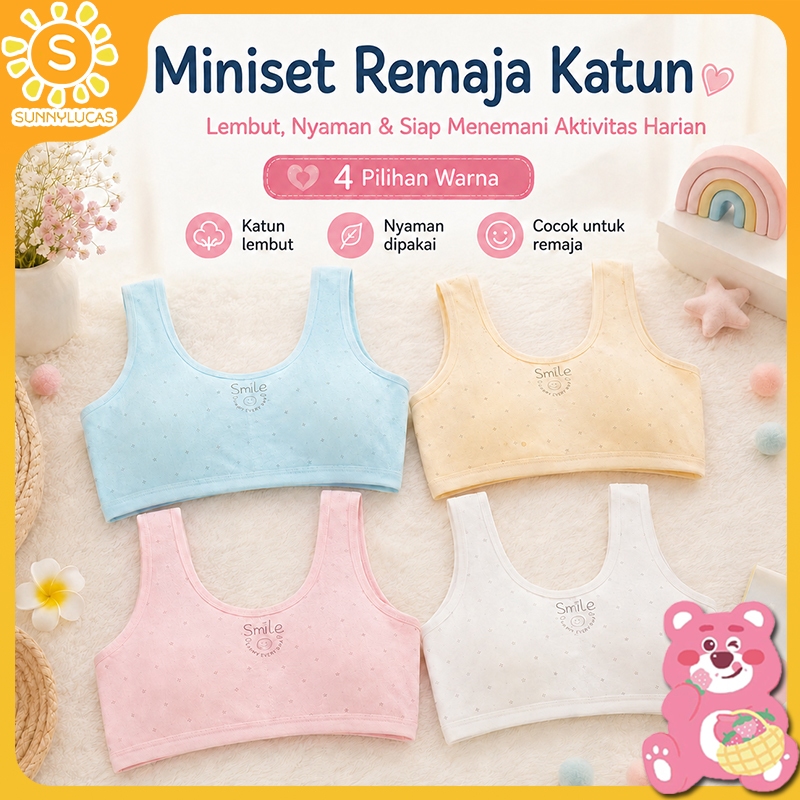 Sunny.Lucas Miniset remaja bh remaja katun premium dalaman remaja perempuan kemban cewek remaja bra