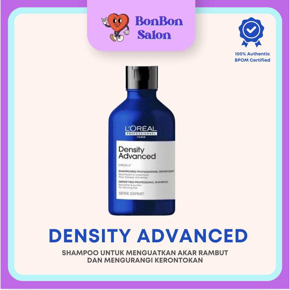 Loreal Density Advanced Shampoo 300ml Perawatan Anti Rontok Menguatkan Akar Rambut