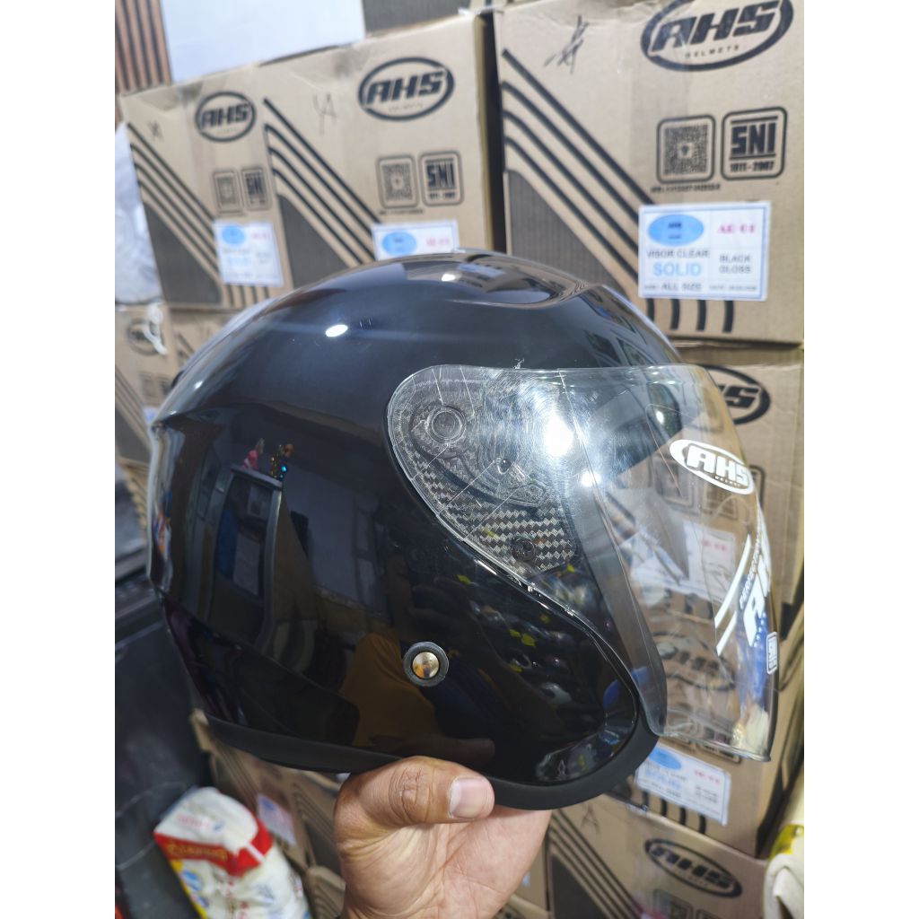 Helm Kyoto AHS ORIGINAL Black Glossy